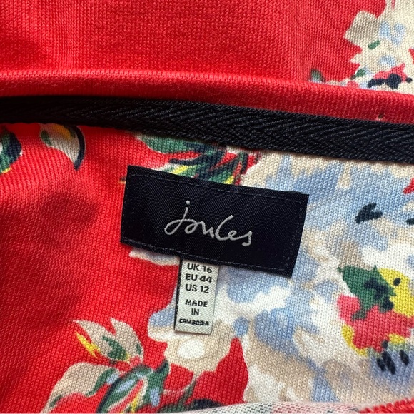 Floral Cotton Jersey Dress | A-Line Tea Dress · Joules - Picture 8 of 14